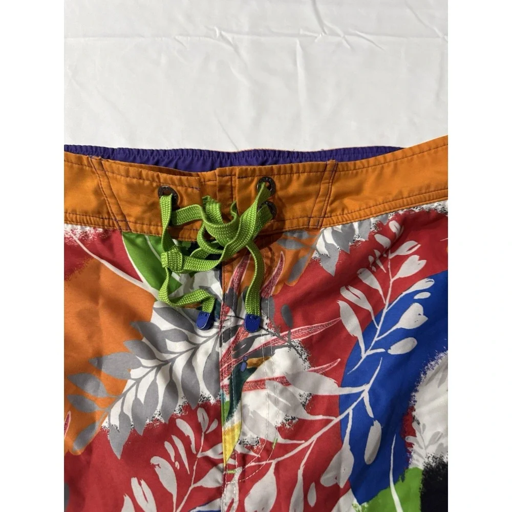 Robert Graham Men Swim/Board Lined Trunks Multi-Colored Flowers Size 36